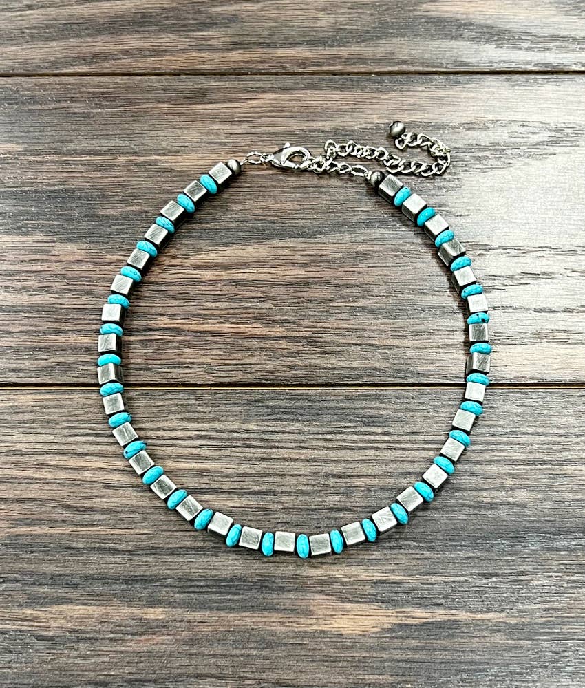 Handmade Square Navajo Necklace