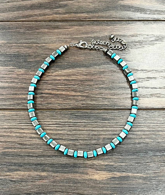 Handmade Square Navajo Necklace
