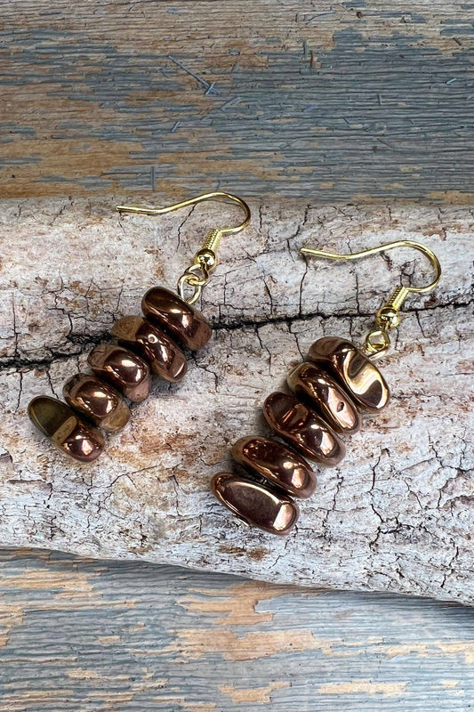 Bronze Stone Earrings
