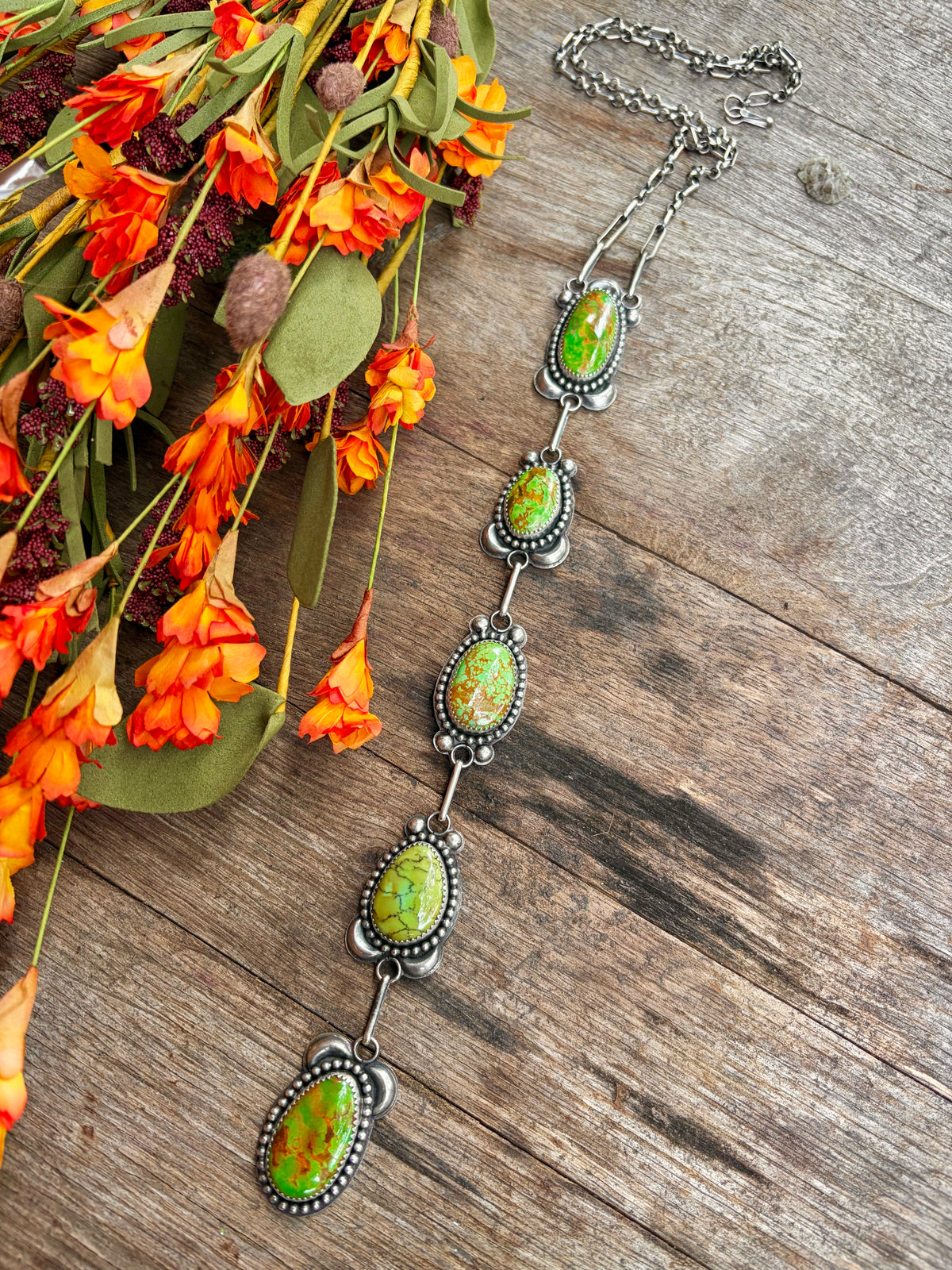 Ty Etsitty Green Machine Lariat Necklace