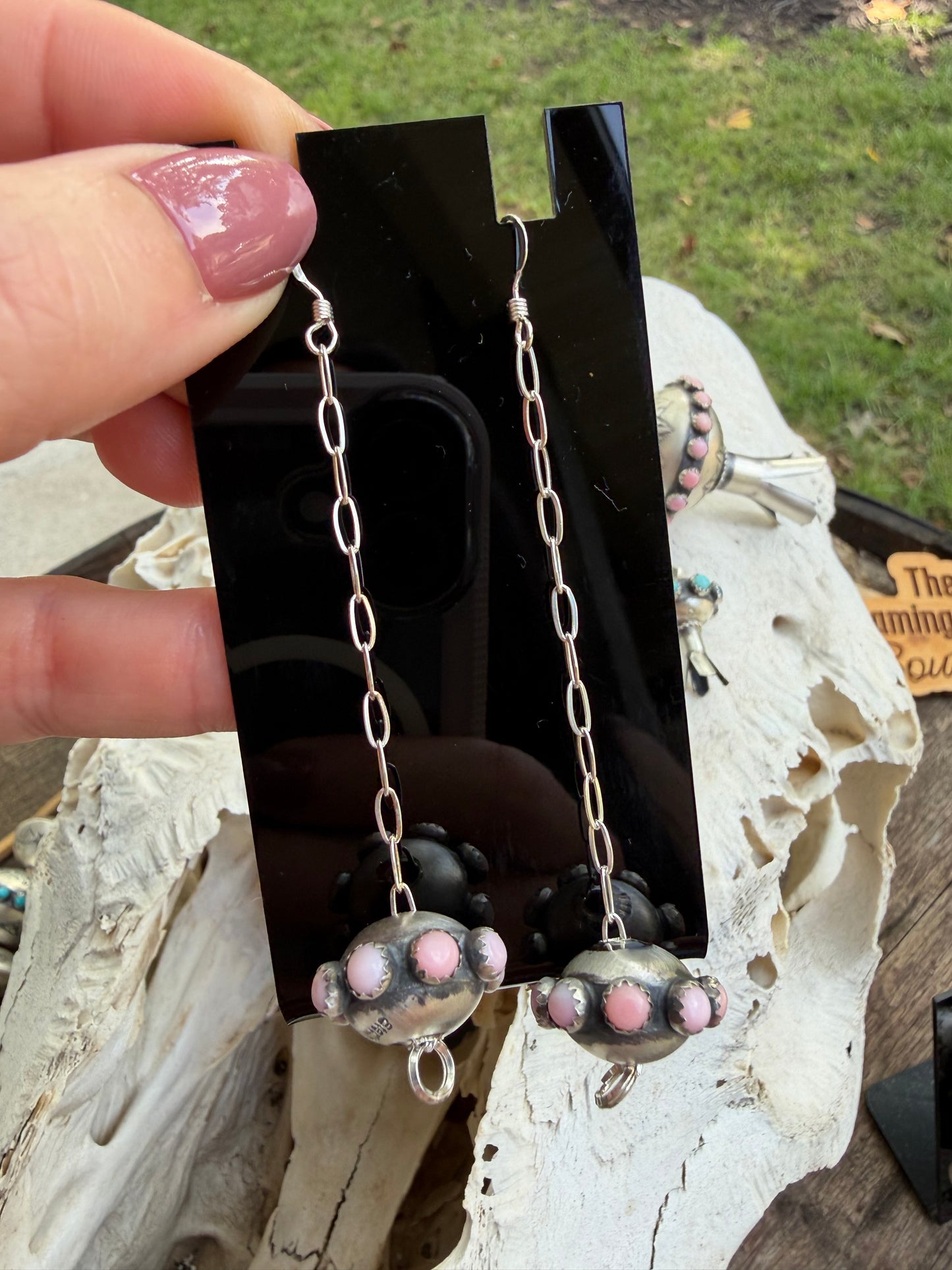 Monica Smith  4" Blossom Earrings
