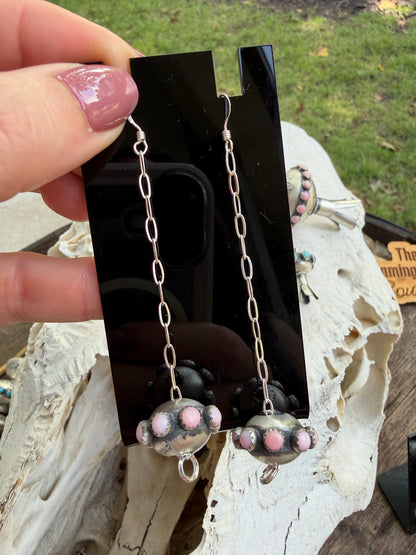 Monica Smith  4" Blossom Earrings