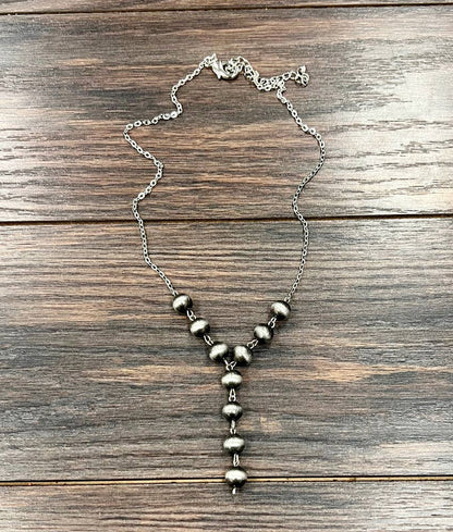 20" 10mm Western Bead Y-Necklace