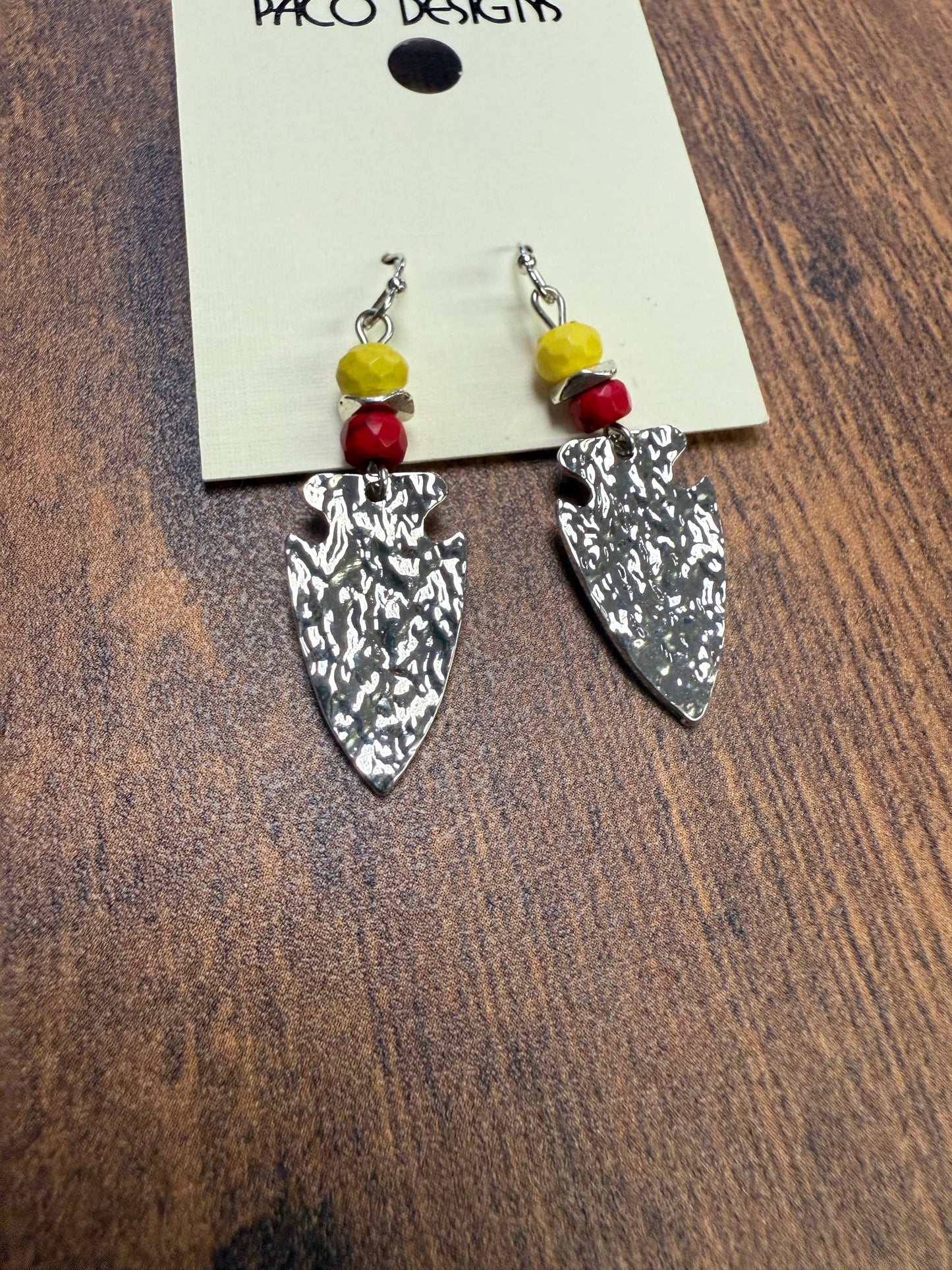 Arrowhead KC Pride Earrings Silver/Gold
