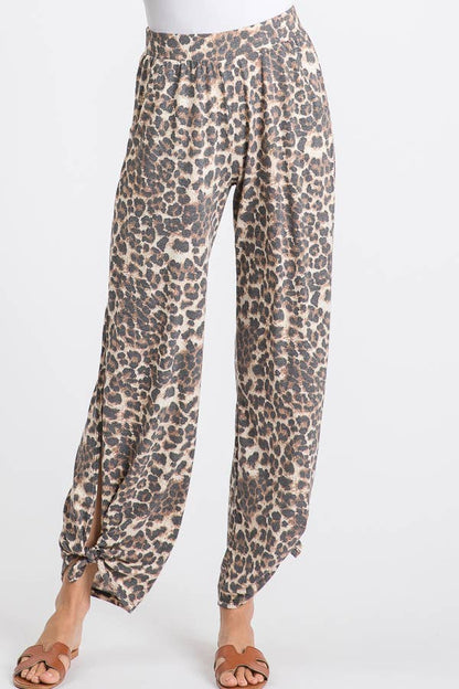 Boho Leopard Side Ankle Pant