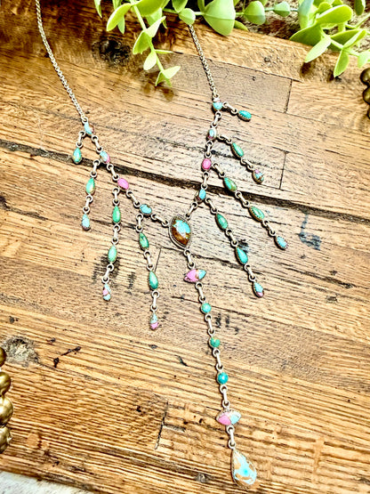 Cotton Candy Chandelier Necklace
