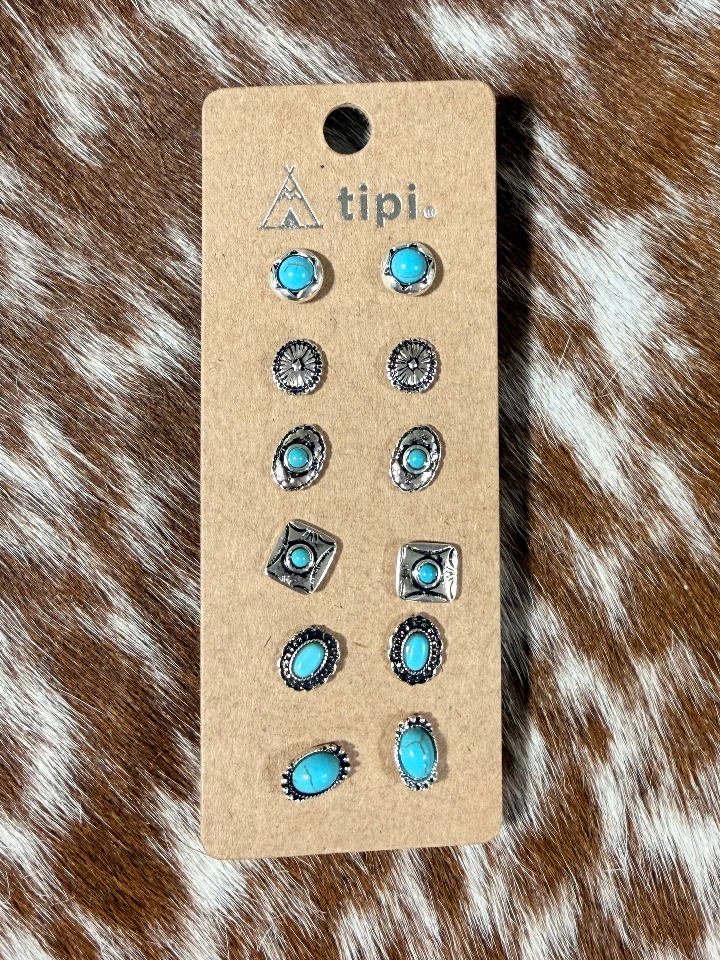 6 Pc. Western Earring Sets