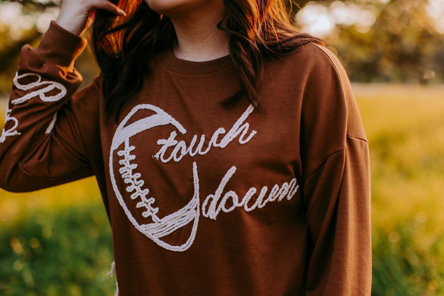 Touch Down Laceup Sweatshirt
