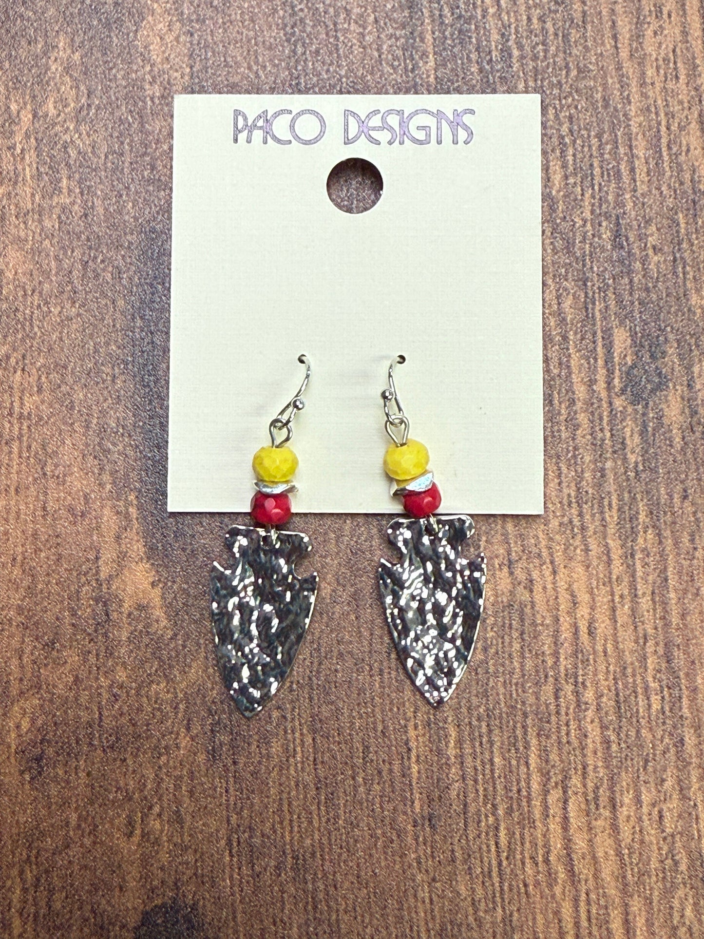 Arrowhead KC Pride Earrings Silver/Gold