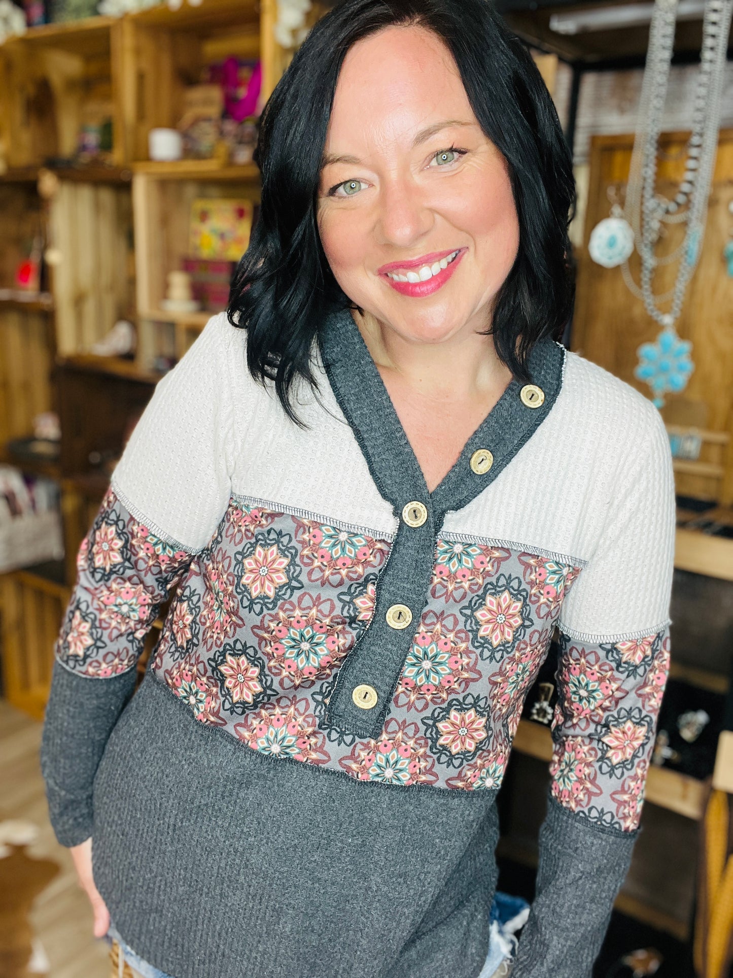 Floral Lover Waffle Top