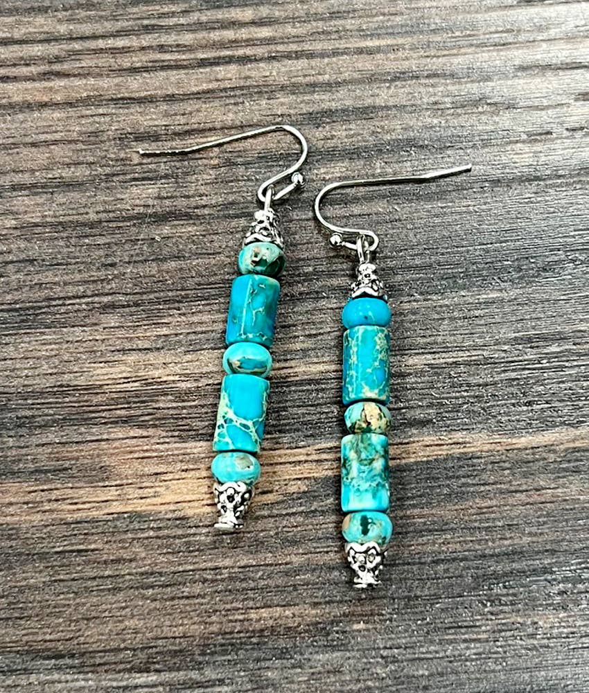 Spindle Gem Earrings