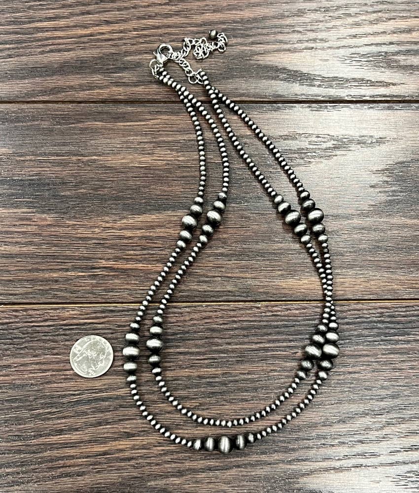 9 Clustered Western Pearl Bead Necklace