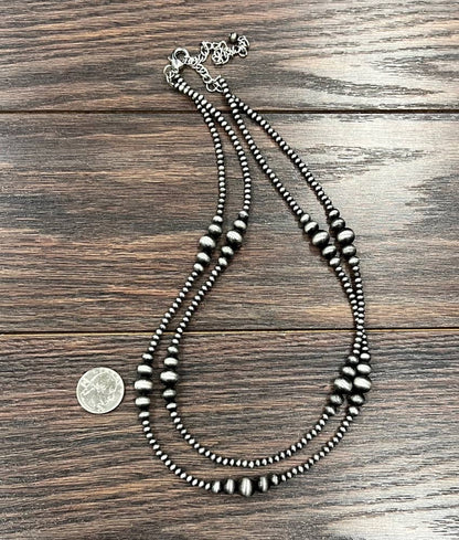 9 Clustered Western Pearl Bead Necklace