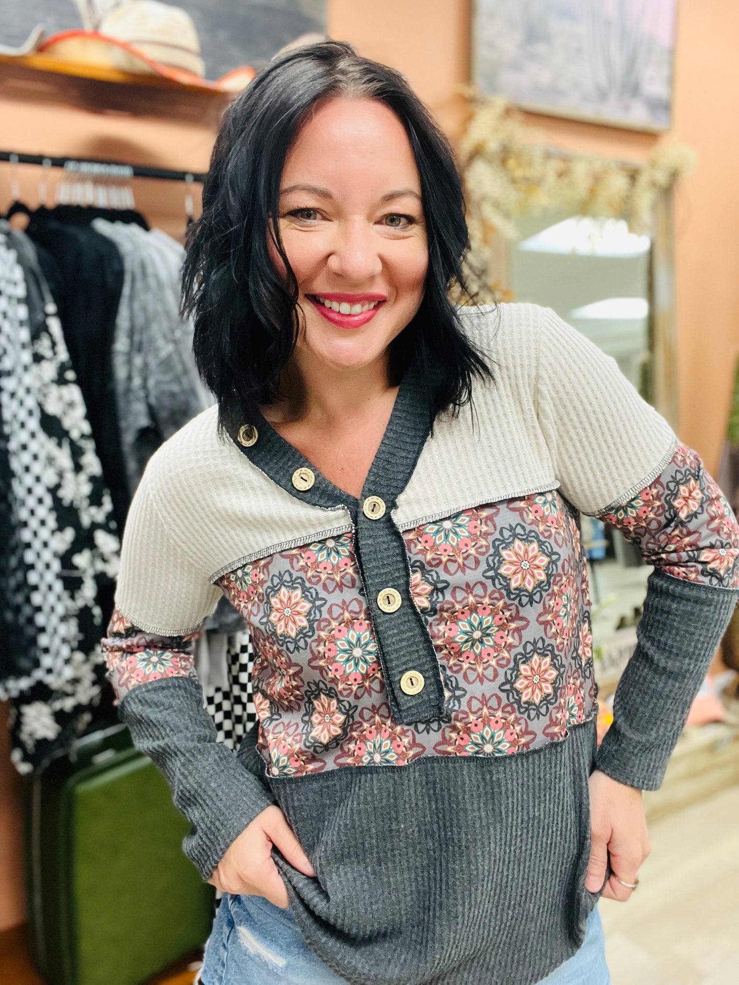 Floral Lover Waffle Top