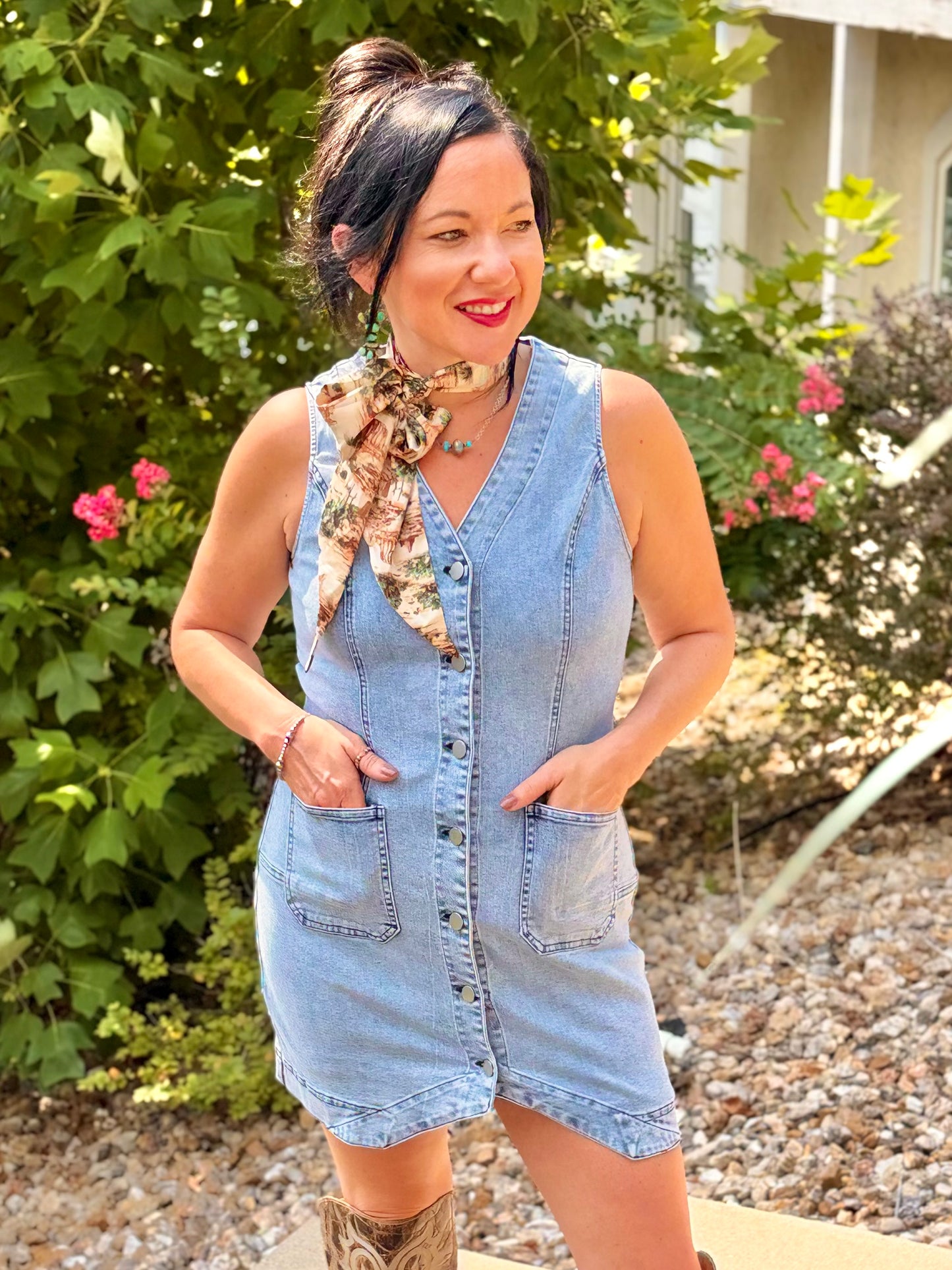 Quincy Denim Pocket Dress