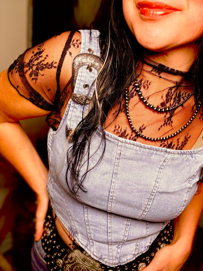 Buckle Bunny Denim Top