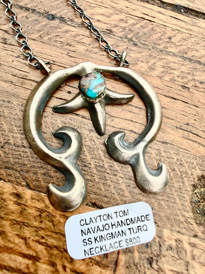 Silver Naja Pendant Necklace - C. Tom