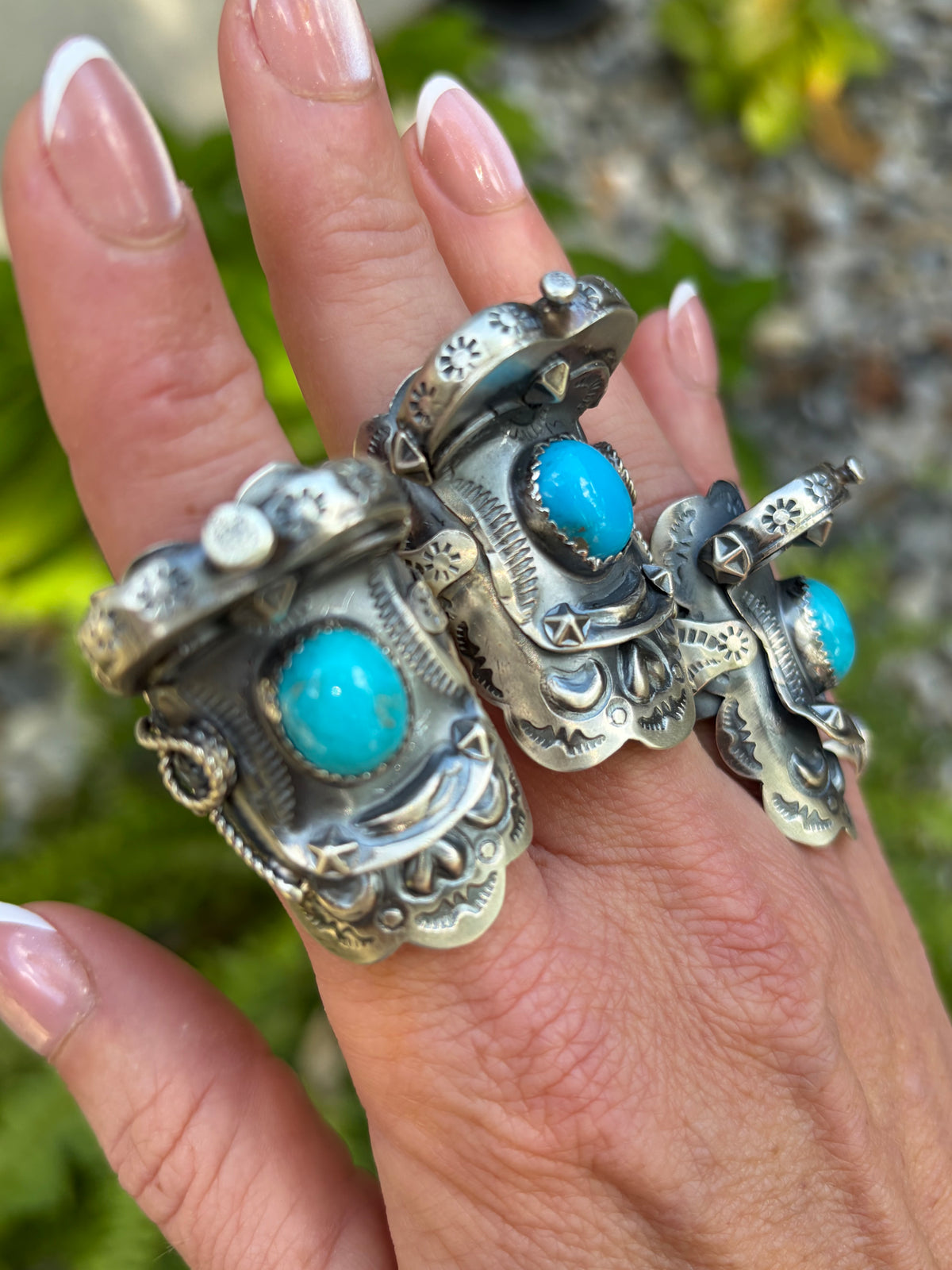 Tim Yazzie Adjustable Saddle Ring