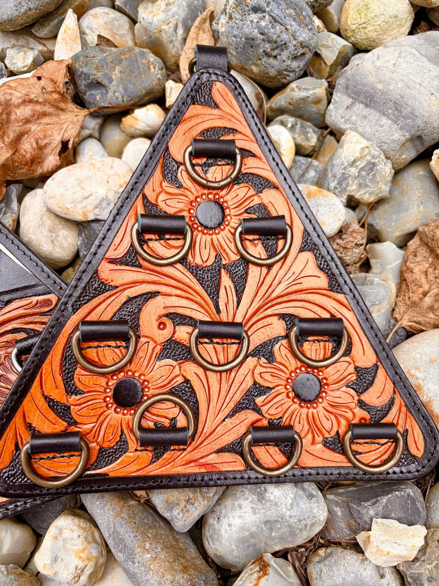 Triangle Leather Wild Rag Holders