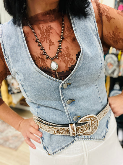 Siesta Key Denim Vest