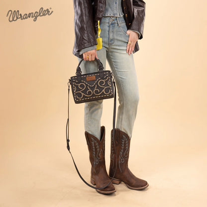 Wrangler Embroidered Swirl MIni Satchel