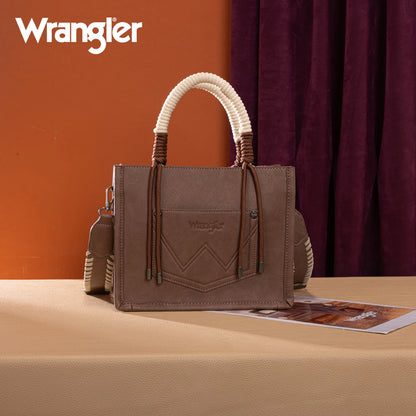 Wrangler Coffee Cow Print Tote