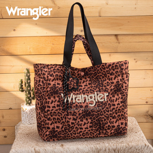 Wrangler Pink Leopard Tote