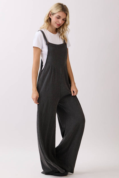 Smokey Rib Wide Leg Overall