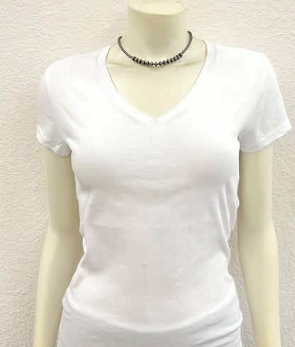Rondelle Polish Western Pearl Bead Necklace