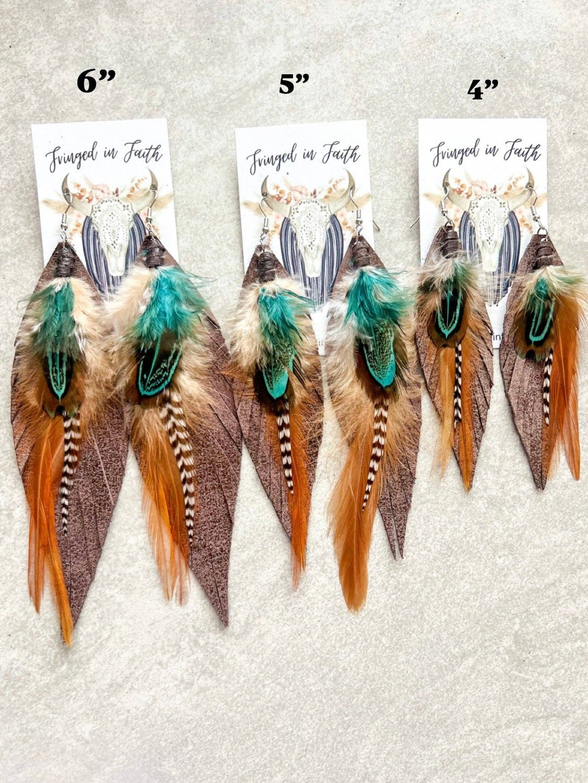 Kalispell Fringe Feather Earrings | Brown