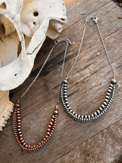 3-Strand Pearl Bead Necklace