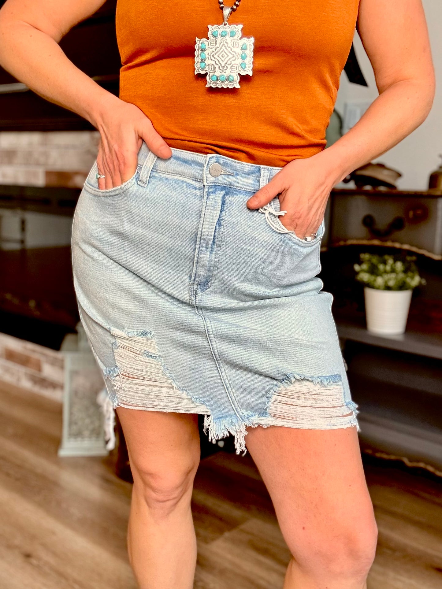Honky Tonk Denim Skirt
