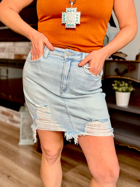 Honky Tonk Denim Skirt