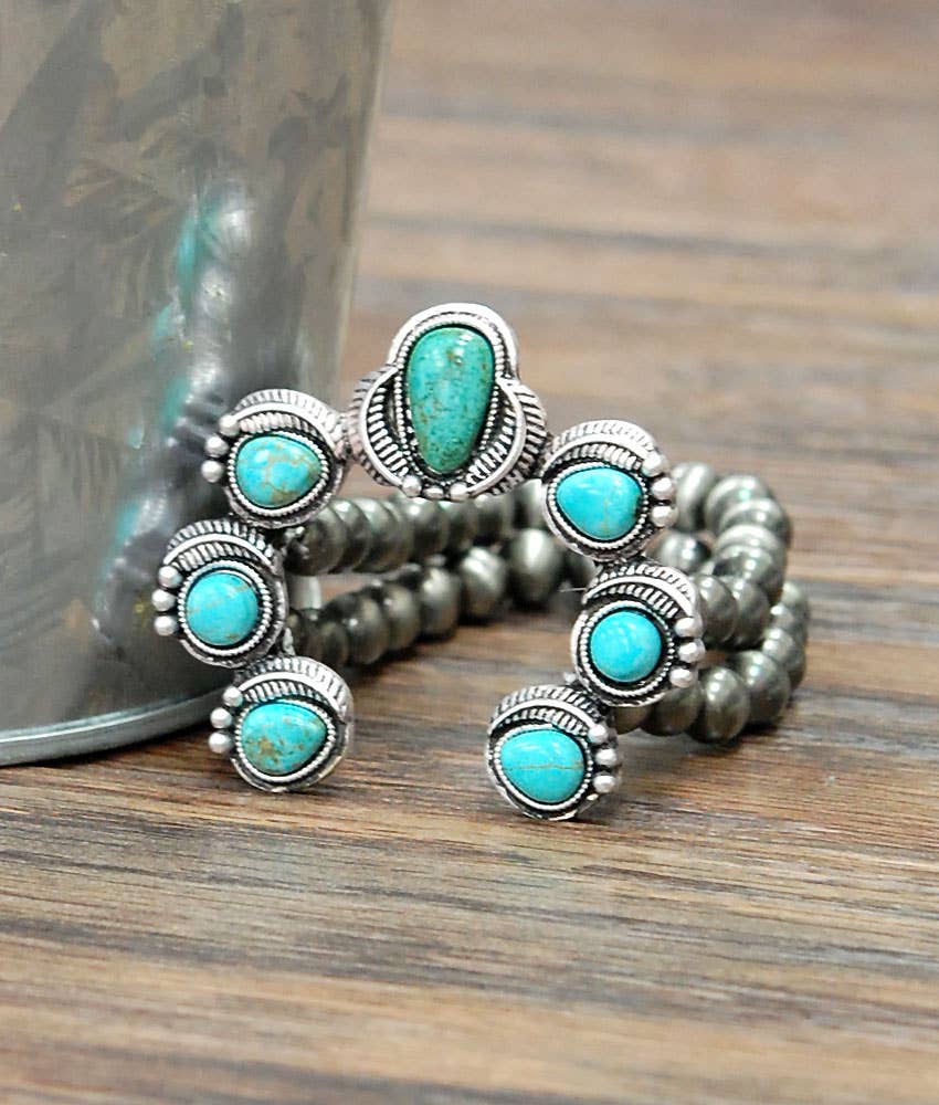 Squashy Turquoise Stretch Bracelet