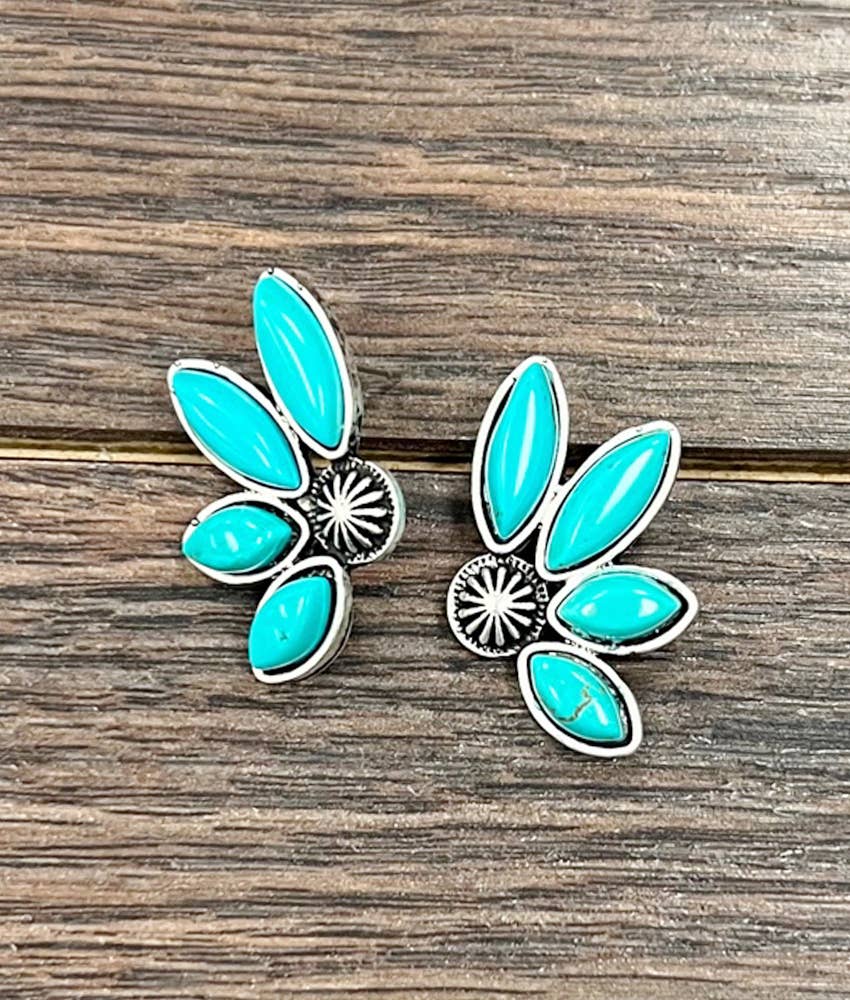 Teja Turquoise Stud Earrings