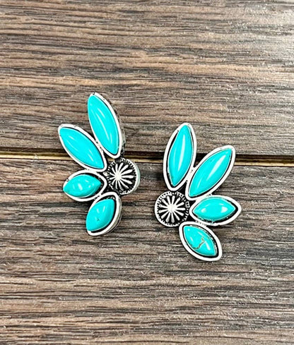 Teja Turquoise Stud Earrings