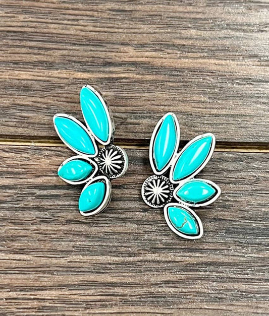 Teja Turquoise Stud Earrings