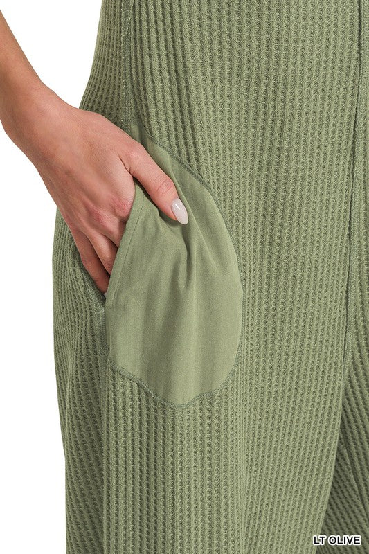 Summer Waffle Knit Jumpsuit