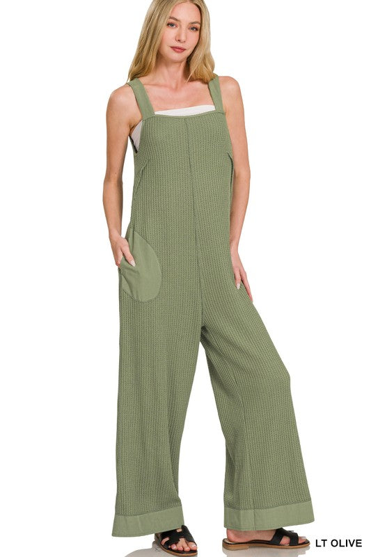 Summer Waffle Knit Jumpsuit