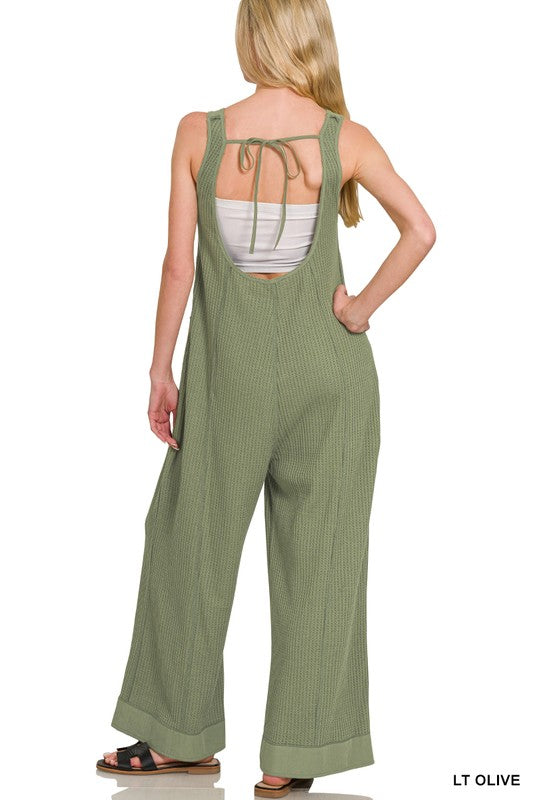 Summer Waffle Knit Jumpsuit