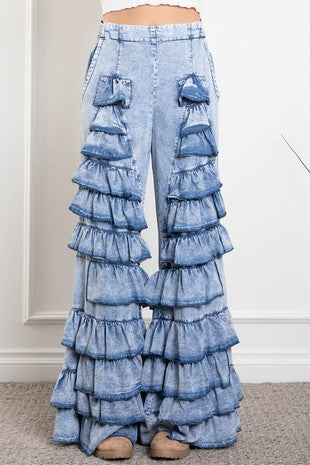 Ruffles on Ruffles Denim Bell Bottoms