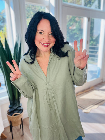 Romny Green Boho Top