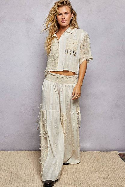 Boho Shell Ruffle Pants