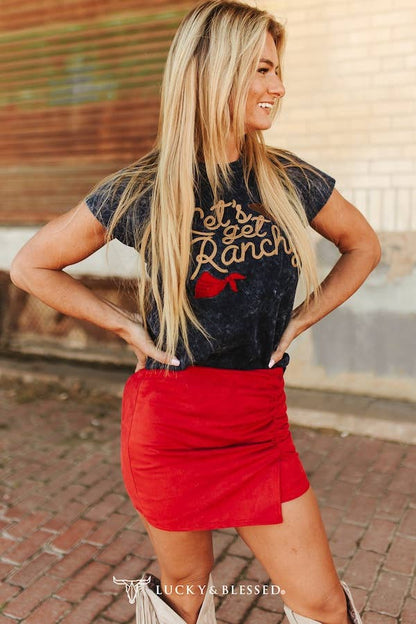 Red Roxy Concert Skort