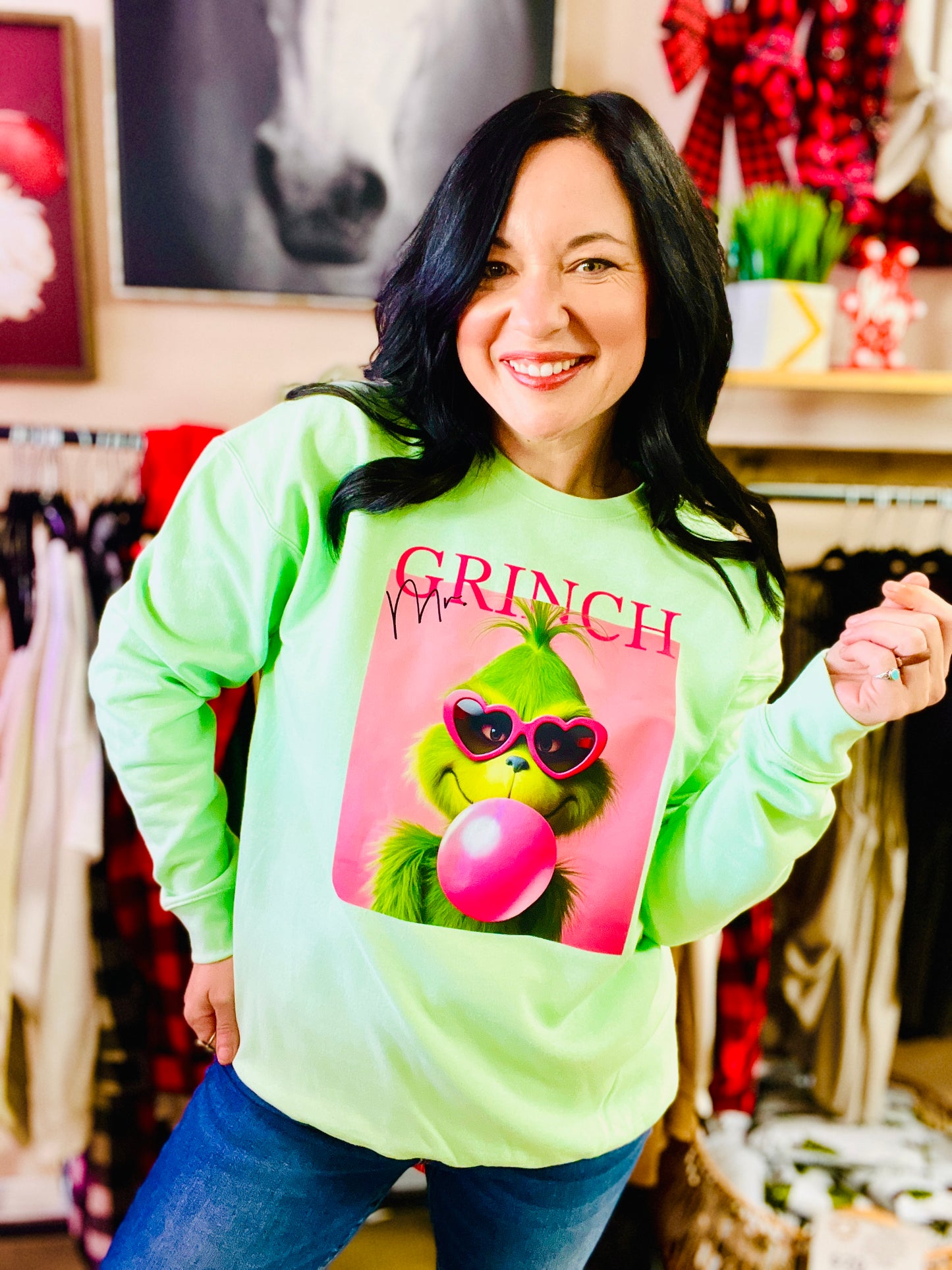 Mr. Grinch Bubblegum Sweatshirt