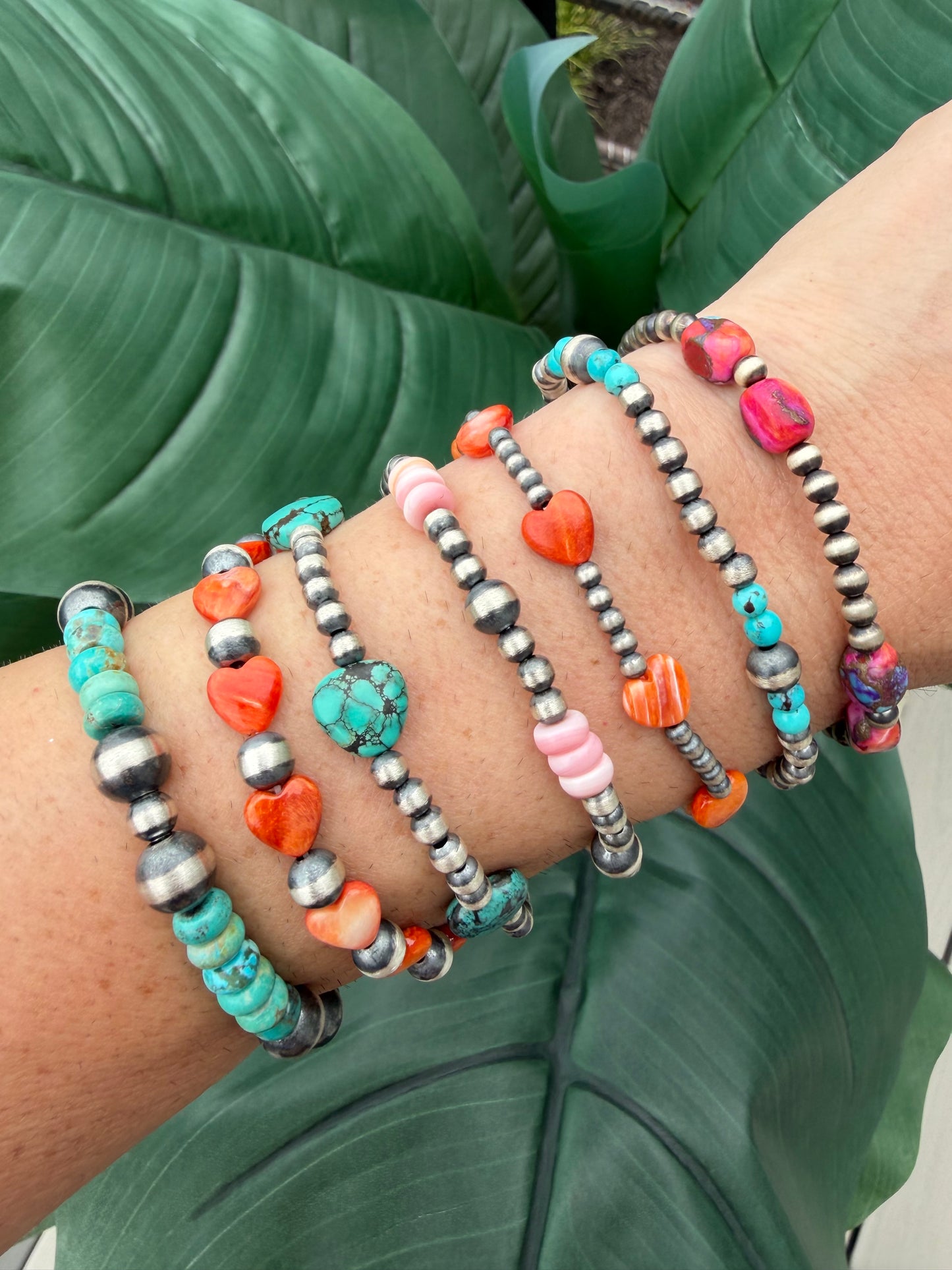 Desert Pearl Stretchy Bracelets | Native Strung