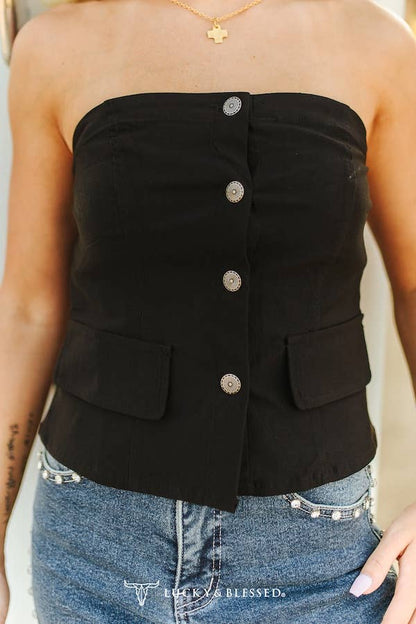 Black Bayou Corset Top