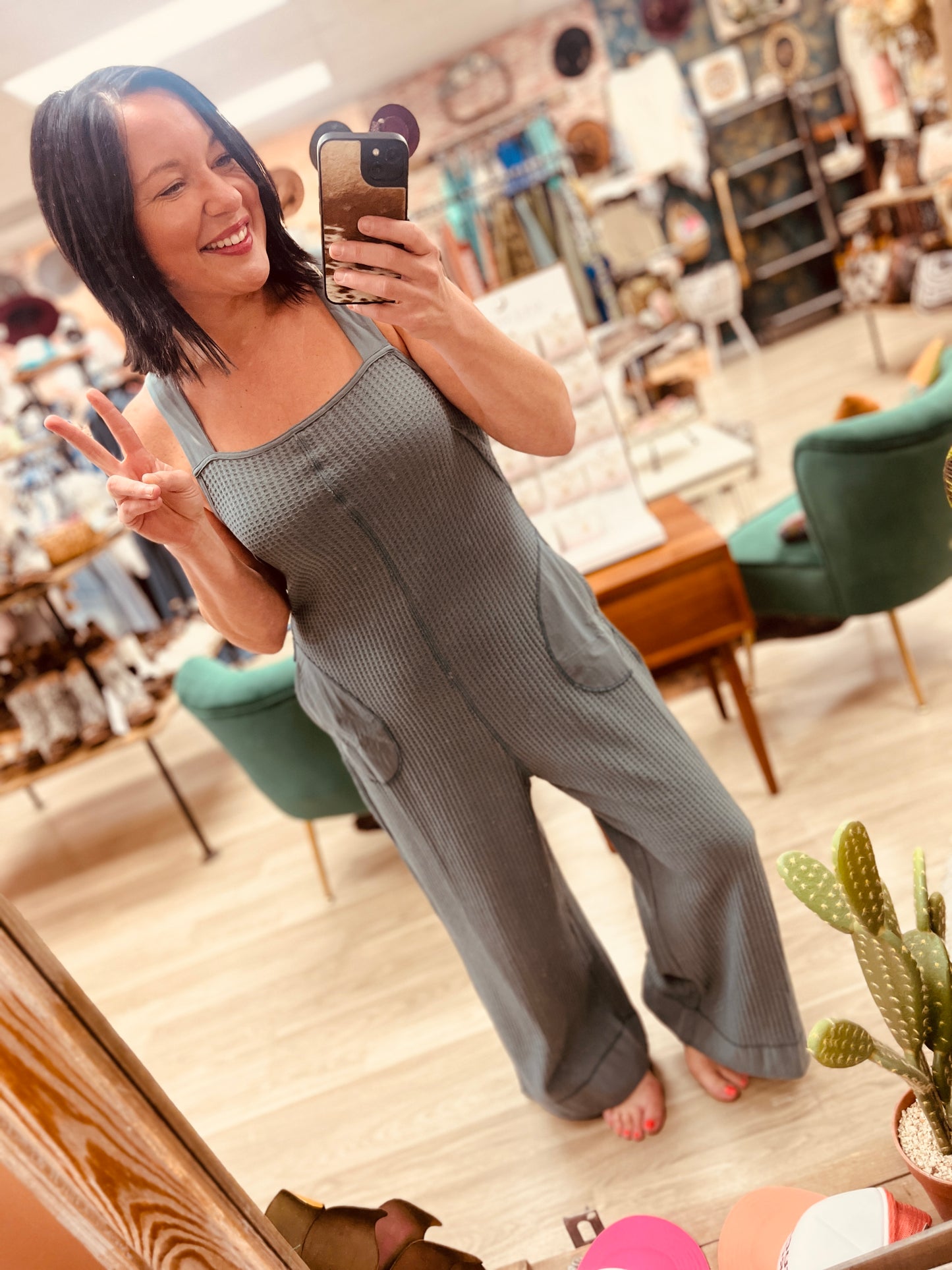 Summer Waffle Knit Jumpsuit