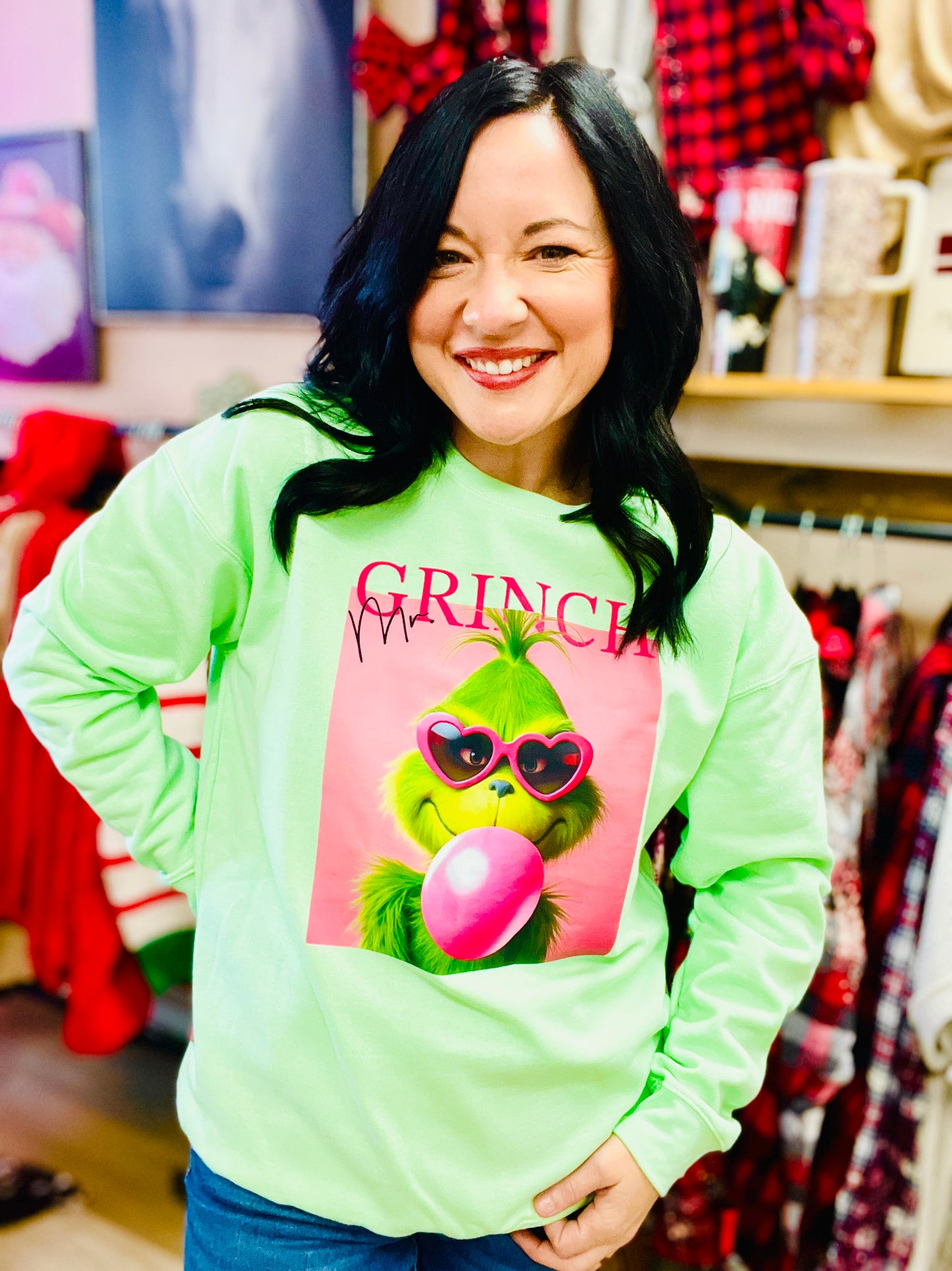 Mr. Grinch Bubblegum Sweatshirt