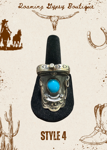 Tim Yazzie Adjustable Saddle Ring